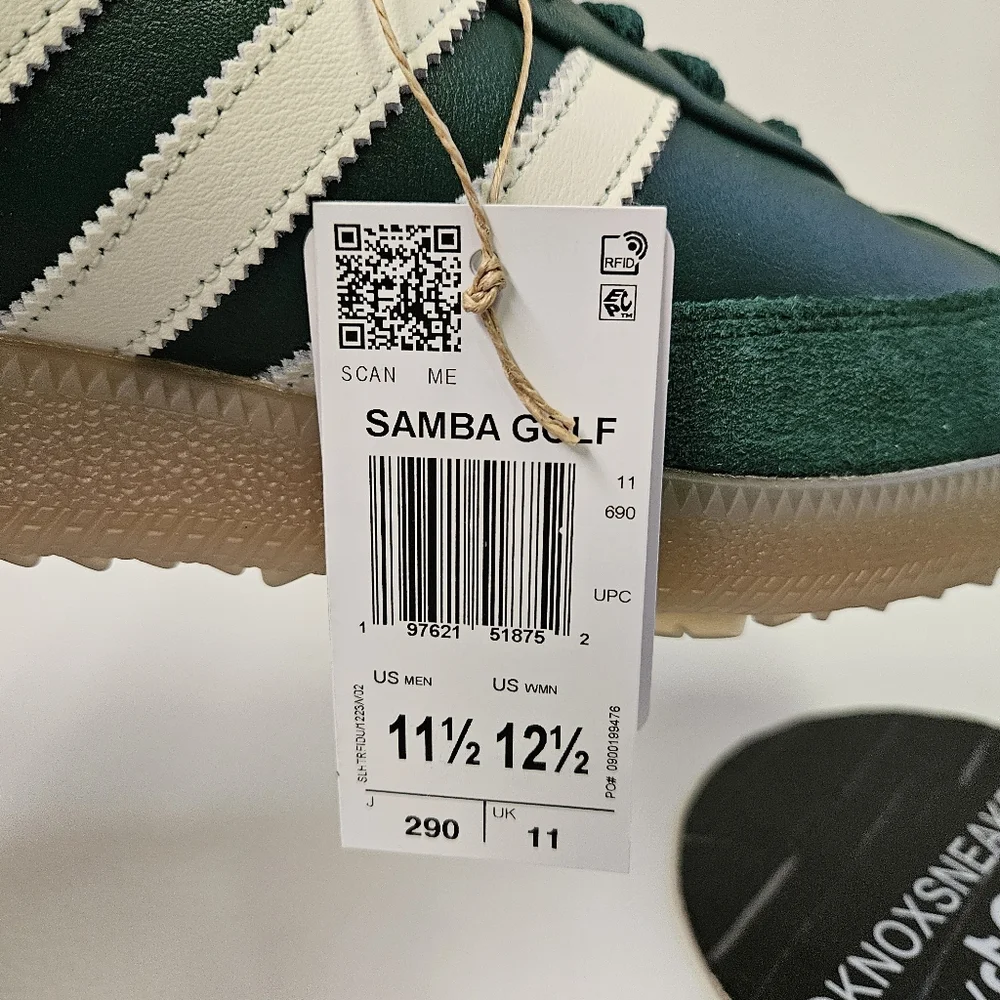 Adidas Samba Golf Collegiate Green White Gum Suede JP8652 Men's Size 11.5 - Picture 6 of 7